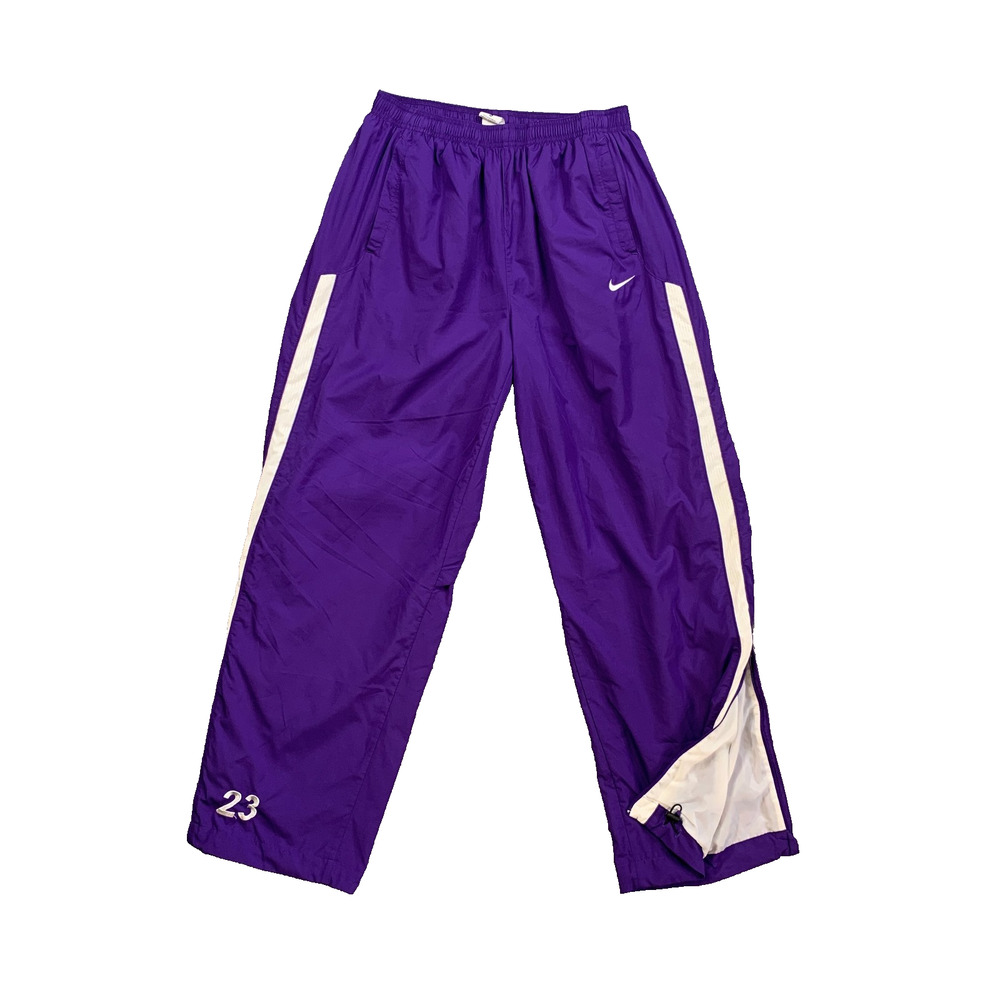 Vintage Nike Track Pants Mens XL Purple Basketball Warm Up Vented Mesh Lined